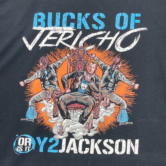 Pro Wrestling Shirt Tees‎ 2XL Black WWE WWF Bucks Of Jericho AEW - Picture 3 of 8